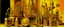 Placeholder: A golden yellow fortress made out brass instruments painted by Max Ernst