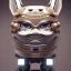 Placeholder: beautiful smooth realistic Japanese oni robot, run on dark cosmos background, cat еye, extremely sharp detail, finely tuned detail, ultra high definition, 8 k, unreal engine 5, ultra sharp focus, accurate sword wings, positive smile, lot of details, fit within portrait, Ambiance dramatique