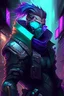 Placeholder: Shen from league of legends in cyberpunk style