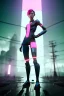 Placeholder: Waist up shot photo, helmut newton style, Asian cyborg woman :: symmetry photography, cyberpunk, pink hair, makeup, long line eye, light iris, :: latex coat, wires and circuits, pink, white, black :: cinematic, Ultra realistic, dark scene, soft color, highly detailed, unreal engine 5, RTX, ultra detail, 3d, finely drawn, high definition.