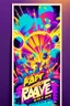 Placeholder: nostalgic Blast from the Past rave party poster cheerfull disney abstract