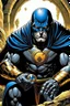 Placeholder: darkseid with gold jewelry and diamond ring; inside Batman's cave