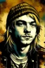 Placeholder: Give me a graphic visualization of what the love child of kurt cobain and Jimmy hendrix would look like