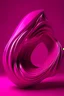 Placeholder: 3d abstract space streamlined shape in magenta colors