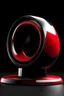 Placeholder: speaker, form inspired by flora and fauna , architecture form, modern design style and black and red color