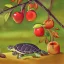 Placeholder: turtle and apple tree