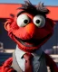 Placeholder: hybrid character, Elmo muppet head, realistic man body, human arms and hands, Shirt and tie, concept art, smooth, unreal engine 5, god lights, ray tracing, RTX, lumen lighting, ultra detail, volumetric lighting, 3d, finely drawn, high definition, 4k.