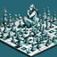 Placeholder: illustration of A digital artificial world of social media filled with chess pieces, each one representing a different strategy. a person thinking about the complex game of strategy.