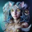 Placeholder: "Insanely detailed photograph of an elaborate beautiful cat goddess intricate glowing skin eyes intricate face hair lashes fur dress hyperdetailed painting by Anna Dittmann Huang Guangjian and Dan Witz CGSociety ZBrush Central fantasy art album cover art 4K 64 megapixels 8K resolution HDR Greek shiny space colours jewelry celestial hair eyes light"