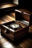 Placeholder: Generate an image of a Key Bey Berk watch box that exudes classic elegance. Emphasize the rich, dark wood finish with a glossy sheen. Ensure the box is well-lit to showcase the details of the wood grain.