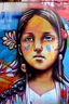 Placeholder: Girl in sharee mural art