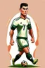 Placeholder: Cristiano Ronaldo Portuguese football player cartoon 2d