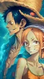 Placeholder: Luffy et nami baguar