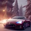 Placeholder: Santa driving his red Tesla convertible car, character design by cory loftis, fenghua zhong, ryohei hase, ismail inceoglu and ruan jia. unreal engine 5, artistic lighting, highly detailed, photorealistic, fantasy