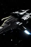 Placeholder: starfield ship, sleek enterprice