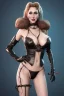 Placeholder: Brandi Love as evil queen in black leather, leather, busty, cleavage, angry, rage, stern look. character design by cory loftis, fenghua zhong, ryohei hase, ismail inceoglu and ruan jia. unreal engine 5, artistic lighting, highly detailed, photorealistic, fantasy