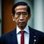 Placeholder: Joko Widodo The president of Republic Indonesia in militiary cyberpunk style