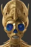 Placeholder: black male African Egyptian alien, cracks in the voodoo head, wicked, eyes, crown, Elephant, 8k, finely detailed, photo realistic, tiger turquoise skull head gold dragon space alien snow skeleton gold fang teeth silver crown silver eyes