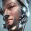 Placeholder: gesicht von einem cyborg, cyberpunk, zukunft, robotic mouth