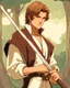 Placeholder: young noble swordman short brown hair