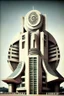 Placeholder: Futuristic Architecture of the building of Reserve bank of India with Indian rupee symbol