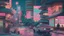 Placeholder: soothing 80s Japanese city ,