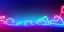 Placeholder: 3d rendering. Abstract surreal background with rocky mountains, smoky clouds and glowing neon musical notes symbol. Panoramic spiritual wallpaper