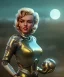 Placeholder: Ultra Realistic retro sci-fi 1960 scene, waist up view portrait, blonde woman, sweet young Marilyn Monroe face, perfect iris, tight latex coat, Strange planet background, Retro sci-fi style glass helmet, sphere dron, fog, rain, soft color, highly detailed, unreal engine 5, ray tracing, RTX, lumen lighting, ultra detail, volumetric lighting, 3d, finely drawn, high definition, high resolution.