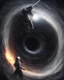 Placeholder: un trou noir, réaliste galaxi