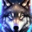 Placeholder: epic coolest wolf with black fur and blue piercing blue eyes in the night with black shade, from the side, neon blue flames, 8k resolution, ultra hyperdetailed, Unreal Engine 5, ultra colorful, very small details, realistic