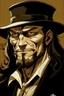 Placeholder: Portrait of Rob Lucci, from One Piece manga, Caravaggio style