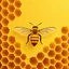 Placeholder: honey, bee, honeycomb, parchment, abstract honeycomb background