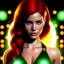 Placeholder: portrait of mary jane watson, red hair, green eyes, black tanktop, intricate, elegant, glowing lights, highly detailed, comic style, artstation, concept art, smooth, sharp focus, illustration, art by wlop, mars ravelo and greg rutkowski