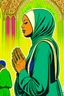 Placeholder: An illustration of a Muslim woman leading a prayer