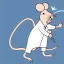 Placeholder: Rat cartoon happy lab coat lightning bolt