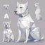 Placeholder: make one realistic business dog that is made of shapes and has a suit on looks a little like crystals lowest 2048 x 1152 pixels and highest 6 MB