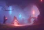 Placeholder: cave exploration glow galaxy coral twigs bridge steam small mech