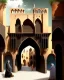 Placeholder: An old Arab city with a big gothic_arab gate