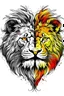Placeholder: Lions' head with two color