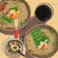 Placeholder: ramen with beer drink