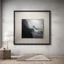 Placeholder: Create a highly detailed, photorealistic mockup of a large canvas displayed in a float frame, mounted on a wall in a modern art gallery. Capture the scene in 4k ultra-realistic quality, with a perspective view. Emphasize the interplay of natural toned light and shadows streaming through the gallery windows. The gallery should have a spacious feel with high ceilings, eroded concrete walls, and light grey floors.