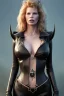 Placeholder: Kim Basinger as evil queen in black leather, busty, cleavage, curvy, angry, stern look. character design by cory loftis, fenghua zhong, ryohei hase, ismail inceoglu and ruan jia. unreal engine 5, artistic lighting, highly detailed, photorealistic, fantasy