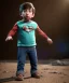 Placeholder: Howard wolowitz toddler, full body, dramatic lighting, angry, hyper realistic,