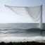 Placeholder: A white curtain on the sea