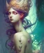 Placeholder: "Insanely detailed photography of head and shoulder or a young beautiful goddess , intricate and hyper detailed painting by Ismail Inceoglu Anna Dittmann and Alexander Fedosov CGSociety ZBrush Central fantasy art album cover art 4K 64 megapixels 8K resolution HDR. Background Tokio city."