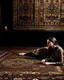Placeholder: editorial fashion, aesthete --ar 4:5 --personalize 7z32fzl --stylize 1000 persian rug