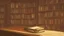 Placeholder: old books on the table in the hall