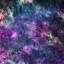 Placeholder: colorful galaxy, grey dark abandoned city