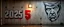 Placeholder: background of exicution wall(wet textured concrete, gray, old, cracked, stained, 1 wall light) from underground parking, bullet holes, german style, a large blocky upside down "2025" painted on left(old faded paint, red stains running down and past), cyberpunk, to the right a larger mural(face and eyes cropped above nose, angry and scornful, trump, black and white, running paint)