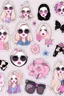 Placeholder: aesthetic girly stickers template